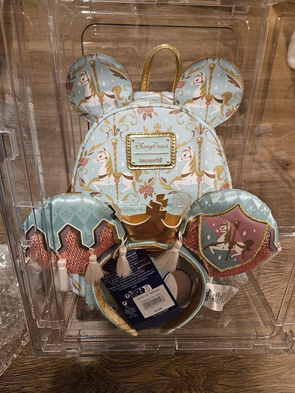 Loungefly Carousel Mickey Mouse Main Attraction Backpack AND Ears
